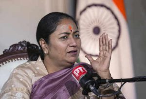 New Delhi Delhi Chief Minister Rekha Gupta speaks during an interview with PTI