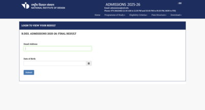 NID DAT BDes 2025 final result declared, submit campus preference online till this date 1 121213251