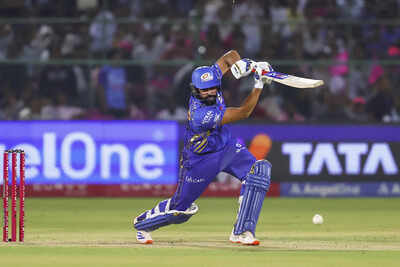 1746458677 Jaipur Mumbai Indians Rohit Sharma plays a shot during the Indian Premier Leag