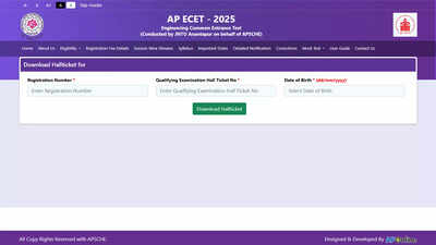 AP ECET 2025 hall ticket released