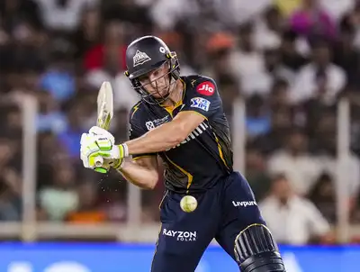 Ahmedabad Gujarat Titans Jos Buttler plays a shot during the Indian Premier Le