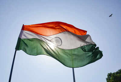 Bengaluru An India flag during Congress partys Tiranga Yatra to hail the Ope