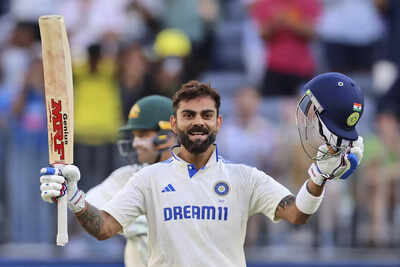 Virat Kohli may stand firm on retirement plans | Cricket News 1 Indias Virat Kohli celebrates his century on the third day of the first cricket