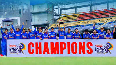 Smriti Mandhana, Sneh Rana shine as India clinch Tri-Nation title | Cricket News 1 Inida win 1105 BCCI