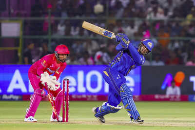 Jaipur Mumbai Indians Ryan Rickelton gets clean bowled during the Indian Premi