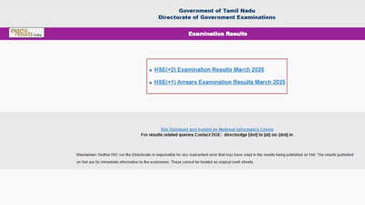 Dge.tn.gov.in, TNDGE TN board 12th (+2) HSE result 2025 out: How to download marksheet, over 26,000 students score full marks in one subject 1 Tamil Nadu HSE 2 result 2025 declared