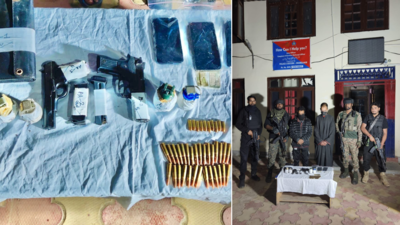 Two terrorist associates arrested in JKs Shopian pistols grenades recovered